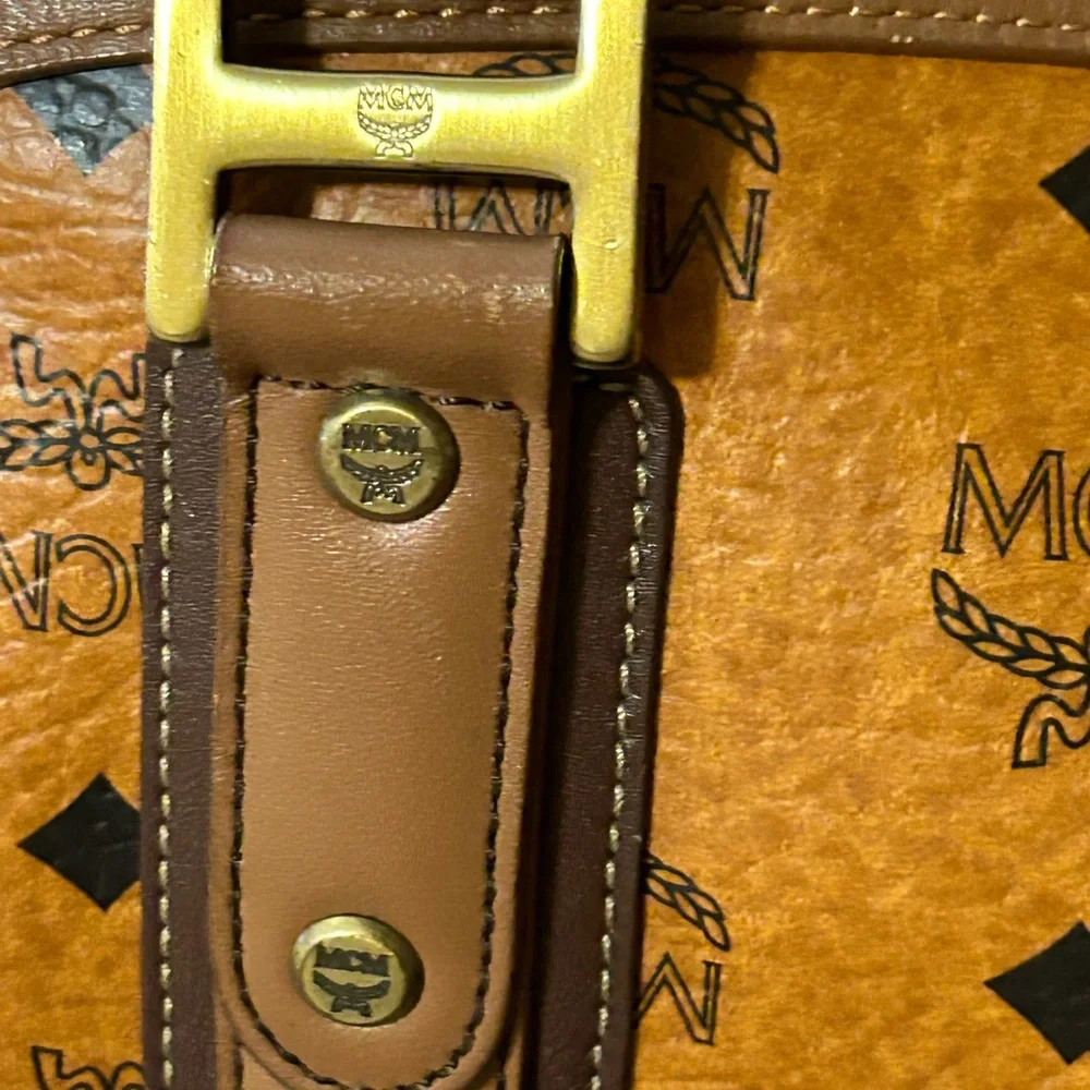 MCM Visetos Cognac Handbag - Picture 3 of 14